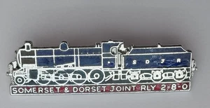 Steam Train Somerset & Dorset Enamel Railway Pin Badge.    PB3-474 - Picture 1 of 3