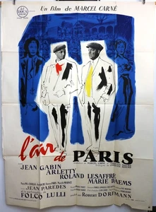 Póster original francés vintage de la película L'AIR DE PARIS GABIN/ARLETTY 1954 120x160 cm - Imagen 1 de 22
