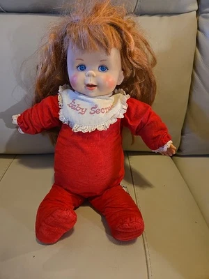 1965 Mattel WORKS! Baby Secret Doll Whispers! LIPS MOVE! Pull String Talk Creepy - Image 1 of 4