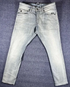 Pantalones de mezclilla G Star Raw para hombre 33x39 azul 4101 lanceta ajustados restaurados Distress Moto - Imagen 1 de 10