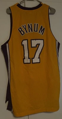 Camiseta Andrew Bynum Los Angeles Lakers NBA Hombres L Adidas Cosida De Colección 2008 HWC #17 Foto 1 de 4