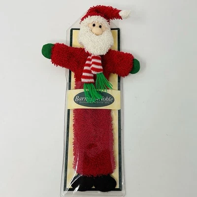 Vintage Russ Berrie & Co Barnes & Noble Santa w/Scarf 7.5" Book Pal Bookmark NIP - Image 1 of 4