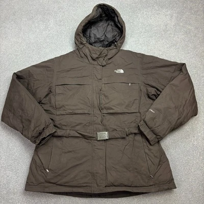 Chaqueta North Face Mujer X Grande Marrón Puffer Plumón de Ganso Hyvent Capucha Abrigo Dama Foto 1 de 4