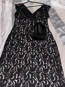 Per Una Speziale Black Lace Cocktail Party Dress UK 12 Wedding Guest Formal - Picture 1 of 5