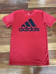 Adidas Red Logo T-Shirt Boys Youth Size Large 14/16 - Picture 1 of 4