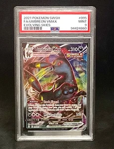 Pokémon Sword & Shield Evolving Skies 2021 #095 Full Art/Umbreon VMAX PSA 9 - Imagen 1 de 2