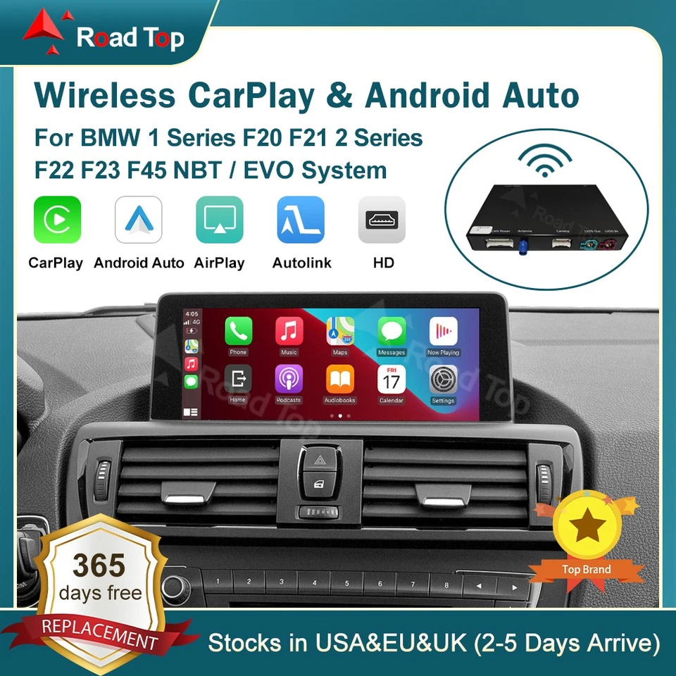 Wireless CarPlay Android Auto Für BMW 1 2 Series F20 F21 F22 F23 F45 NBT EVO - Bild 1 von 4