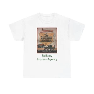 Vintage Railway Express Agency Unisex Tee, Train Lover Shirt, Railroad - Picture 1 of 41