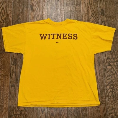 Camiseta De Colección Lebron James TESTIGO Nike Cleveland Cavaliers Y2K Para Hombres Oro Vino 2XL Foto 1 de 3