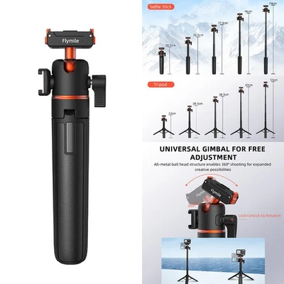 For DJI ACTION 4/5 Pro Camera Quick Release Tripod Extension Selfie Stick Holder - Image 1 of 4