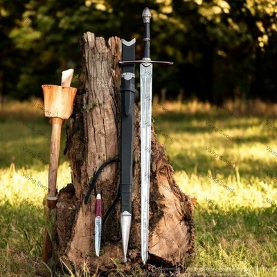 Espada Aragorn Strider Ranger feita à mão com bainha | Presente medieval LOTR Hobbit - Imagem 1 de 3