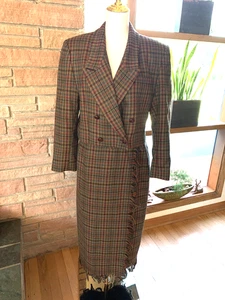Vintage JH Collectibles Wollrock Anzug 2-teilig Jacke Blazer USA Gr. 14 Tartan kariert - Bild 1 von 12