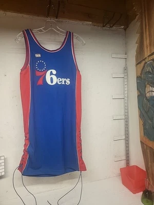 Philladelphia 76ers Jersey Dress Womens L Blue Basketball NBA Hardwood Classic - Image 1 of 4