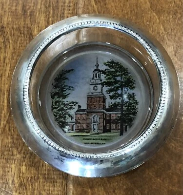 Montaña rusa Frank M Whiting de plata esterlina Independence Hall Philadelphia PA 1956 Foto 1 de 4