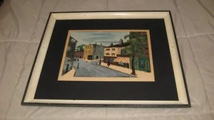 C. Fontaine Druck. Gerahmte Straßenszene 50er Jahre - Bild 1 von 5