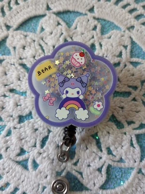 Carrete de insignia Kuromi, Sanrio, anime, enfermera, soporte de insignia de identificación, coctelera, Kuromi Foto 1 de 4