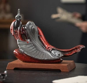 Chinese Porcelain Lord Lao Zi Statue Taoist Figure God Founder Taoism Home Decor - Picture 1 of 5