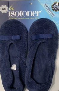 Isotoner Dark Blue BALLERINA SLIPPERS WOMEN'S Size Small BRAND NEW - Picture 1 of 6