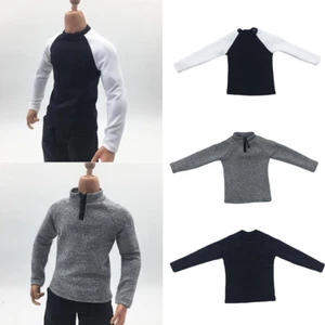 1/6 Hombre Manga Larga Camiseta Ropa para 12 Pulgadas Figura de Acción Masculina - Imagen 1 de 7