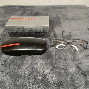 Prada Linea Rossa VPS05L U61-1O1 Eyeglasses Havana Rubber Full Rim - Picture 1 of 13