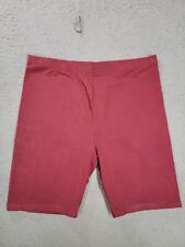 Zenana Premium Biker shorts 1X Red Adobe Brick basic cotton spandex legging