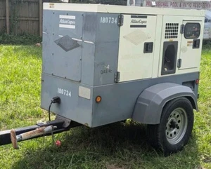 2016 ATLAS COPCO TIER 4 QAS 45 GENERATOR MODEL 45 KVA, DIESEL, Trailer Mounted! - Picture 1 of 12