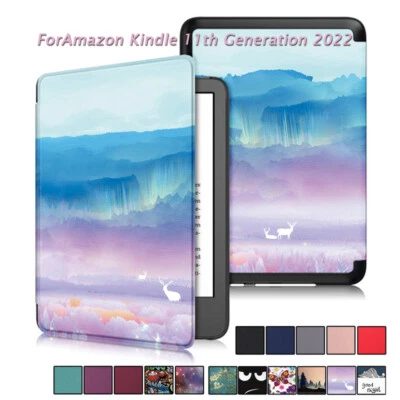 For Amazon Kindle 11th Gen 2022 6 inch Smart Case Slim Flip Leather Cover - Image 1 of 4
