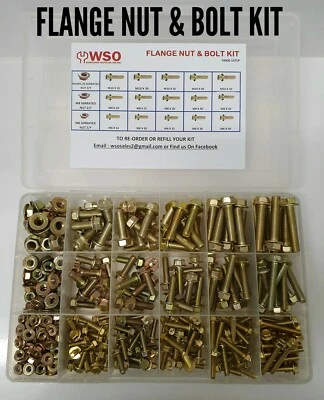 FLANGE BOLT & NUT KIT SUITS NISSAN S13 14 15 SYLVIA 180SX 200SX - Image 1 of 4