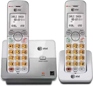 AT&T 2 Handset Cordless Home Phone System Caller ID Call Waiting Speakerphone - Picture 1 of 4