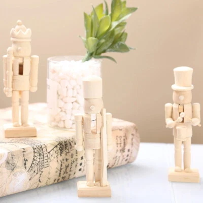 DIY Wooden Nutcracker Decoration Paint Set for New Years Gifts Handmade Craft - Image 1 of 4