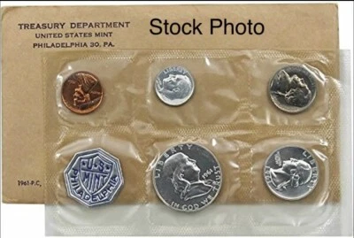 1961 - P.C. United States Mint Set - Sealed Envelope - Image 1 of 4