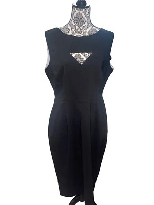 Vestido stretch preto inspirado no vintage Bettie Page By Tatyana. Tamanho 4XL - Imagem 1 de 4