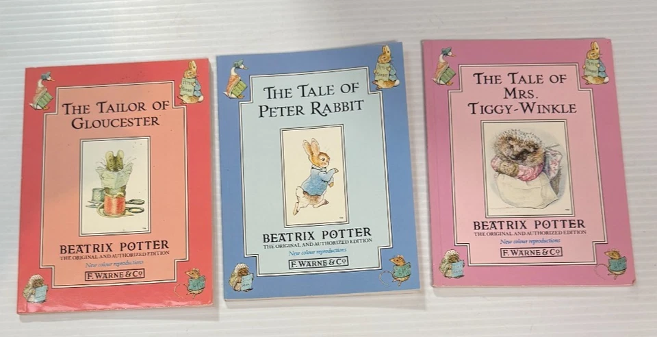 The Tale of Peter Rabbit,Tailor Gloucester,Tiggy-Wink Beatrix Potter Set 3 Books — 第 1/4 张图片