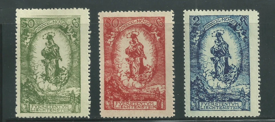 Liechtenstein Scott # 47-49 MH 80th Birthday of Prince Johann II  - Image 1 of 1