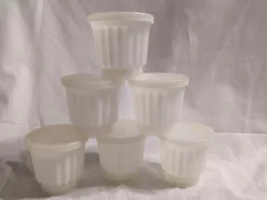 Tupperware "Jel-ettes" Gelatin Molds, Cups, Bases & Lids (297-7), Set of 6 - Picture 1 of 8