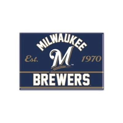 TWO (2) MILWAUKEE BREWERS, 2.5" X 3.5" METAL MAGNETS FROM WINCRAFT - Image 1 of 2