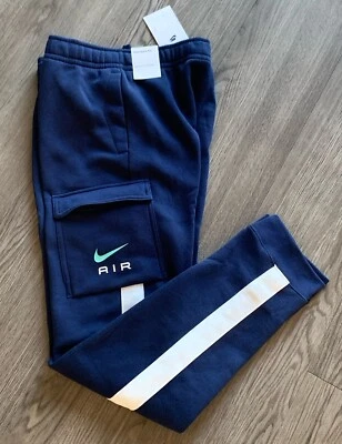 BNWT Nike Air  Boys Navy Blue Fleece Cargo Jogger Pants Size XL (X Large)  - Image 1 of 4