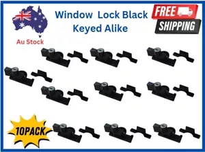 TradeBase Window Black Sash Lockable Keyed Alike Wide Base - 10 Pack - Picture 1 of 1