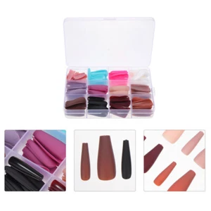 False Nail Colored Fake Nails Nails For Women Fake Nail Kit Women Girls - Picture 1 of 12
