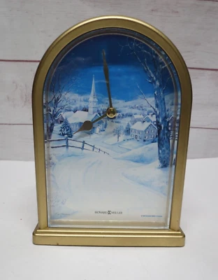 Howard Miller Christmas Carol Musical Mesa Mantel Reloj Campanas 1999 Funciona Foto 1 de 4