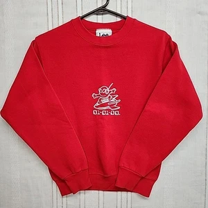 Herren Medium Y2K 01-01-00 Alien Rocket Surf rot Sweatshirt Vintage hochwertig - Bild 1 von 17