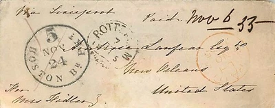 MTM303 1855 TRANSATLANTIC COVER NETHERLANDS TO USA VIA UK STEAMER CANADA CUNARD - Image 1 of 2