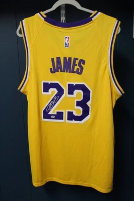 LeBron James Autographed NIKE Lakers Jersey - Top Deck COA - Image 1 of 3