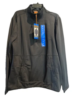 Chaqueta Pullover Merrell Para Hombres Negra Manga Larga 1/4 Cremallera-Bolsillos-Talla Grande Foto 1 de 4