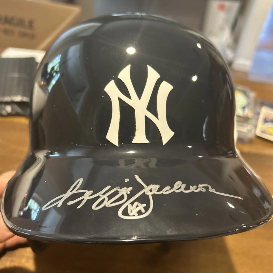 Reggie Jackson Yankees Signed Batting Helmet & 44 Insc with Steiner Coa - Image 1 of 4