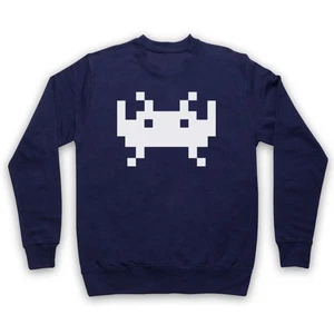 SPACE INVADERS ALIEN 70s ARCADE VIDEO GAME ADULTS UNISEX SWEATSHIRT - Picture 1 of 11
