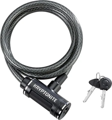 Bike Lock Cable, 6ft x 12mm Steel Anti-Theft Lock with Keys for Bike, Scooter - Image 1 of 4