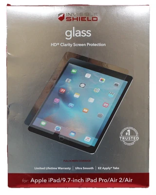 ZAGG Invisible Shield Glass Screen Protector 9.7 inch iPad Pro-Air 2, Air Apple - Image 1 of 4