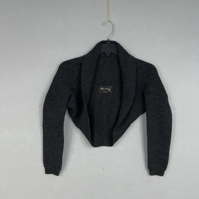 Aviu свитер женщин IT 44 серый мериноса жакет кардиган сделано в Италии открытый передний - Изображение 1 из 4