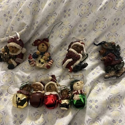 Boyd’s Holiday Christmas Ornaments Mixed Lot 9 Bears Bells Santa Ice Skating Etc - Image 1 of 4